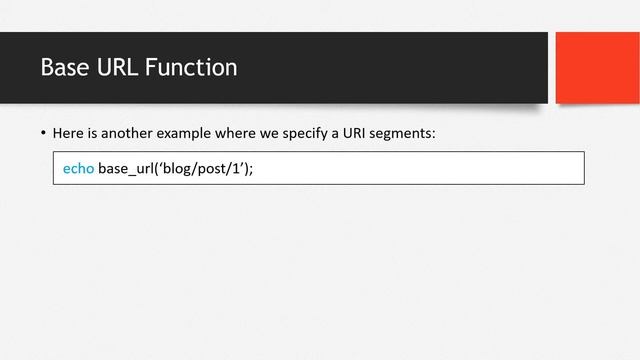 CodeIgniter URLs - URL Helper | Web Systems and Technologies 2 (CodeIgniter 3) смотреть онлайн
