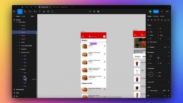 Figma / Sticky Scroll in Prototypes (2023)