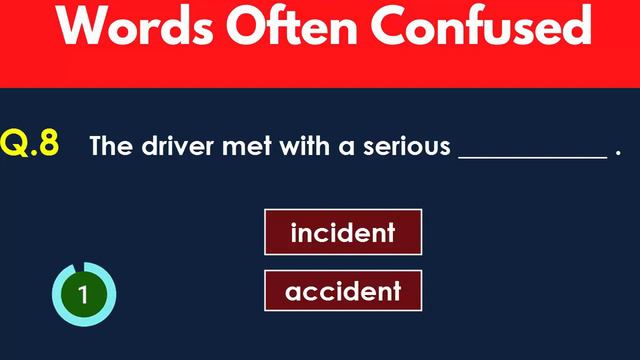 words often confused English Grammar Quiz with answer смотреть онлайн