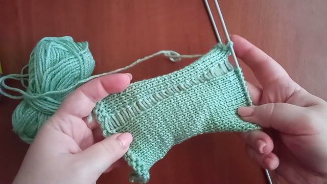 узор спицами Вяжем с Nilena Sans ложная резинка knittingtutorial смотреть онлайн