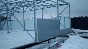 Ангар из сэндвич панелей