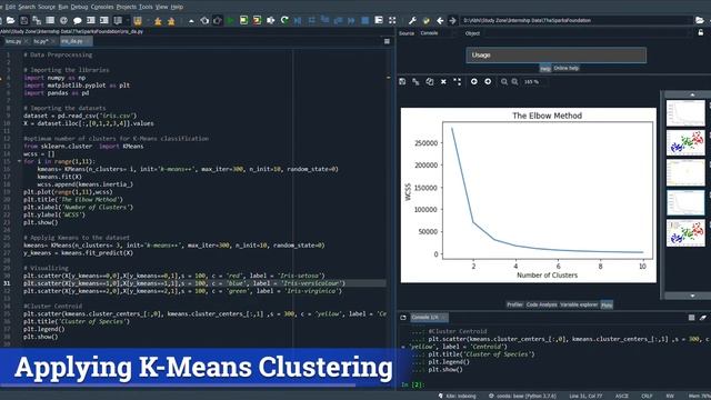 CLUSTERING USING K-MEANS ALGORITHM | IRIS DATASET | DATA VISUALIZATION смотреть онлайн