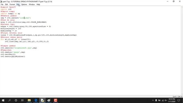 Tutorial OpenCV Python 3.7 – Part 17 Deteksi Garis смотреть онлайн