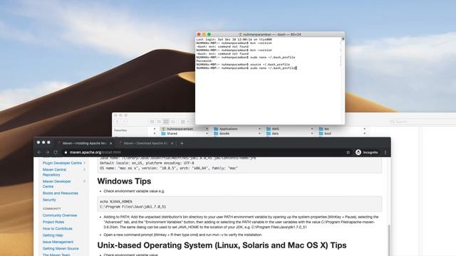 Installing apache maven and setting PATH in bash profile Mac OS смотреть онлайн