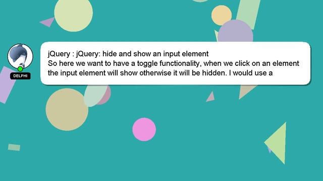 jQuery : jQuery: hide and show an input element смотреть онлайн