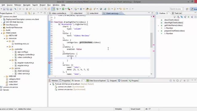 AngularJS Google Charts and High Charts 8/8 смотреть онлайн