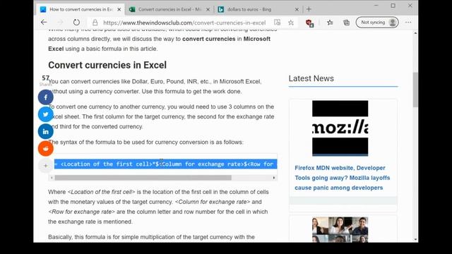 How to convert currencies in Excel смотреть онлайн