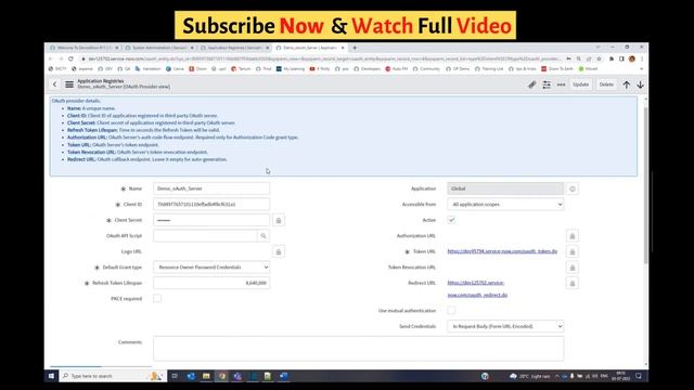 Servicenow Oauth Integration | Oauth Authentication Servicenow смотреть онлайн