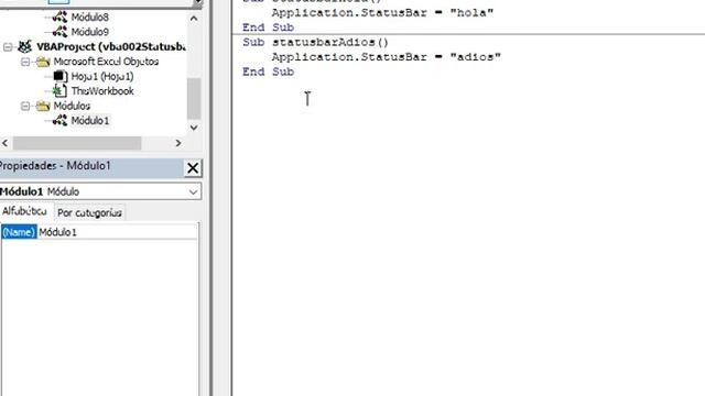 Mensaje en statusbar con VBA en Microsoft Excel смотреть онлайн