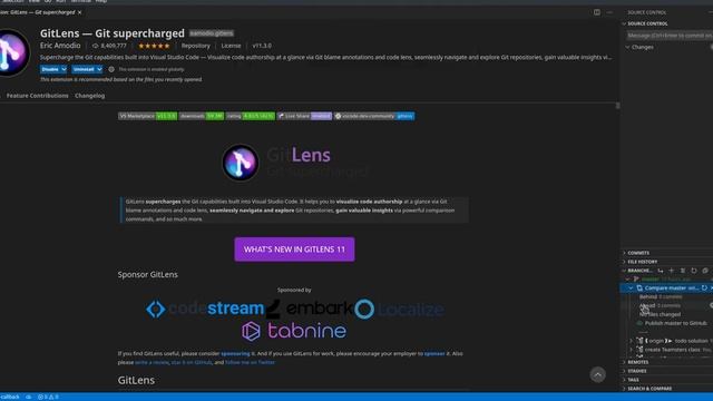 Vscode GitLens Compare Branches смотреть онлайн