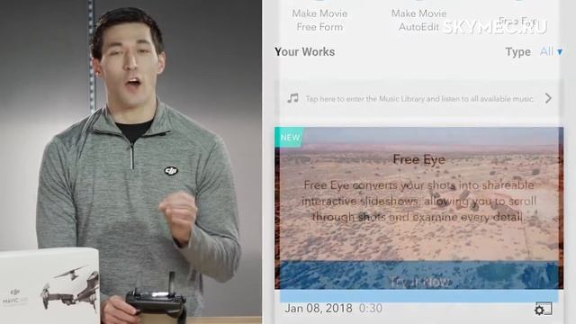 Mavic Air - управление дроном и функции мобильного приложения DJI GO 4