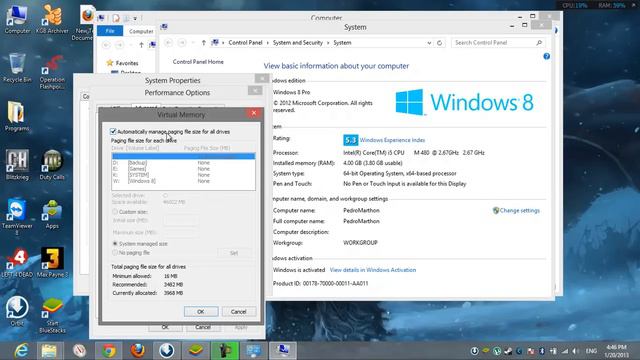 How to increase the virtual memory on windows 7, 8, 8.1 & 10 смотреть онлайн