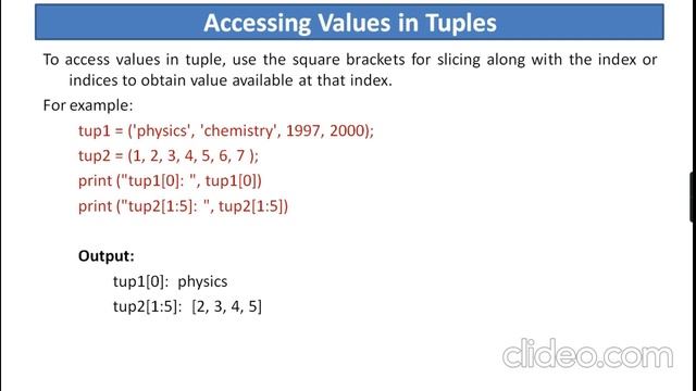 Tuples in Python in Hindi | PYTHON TUPLES (Creating , Updating , Deleting & Accessing Elements) смотреть онлайн