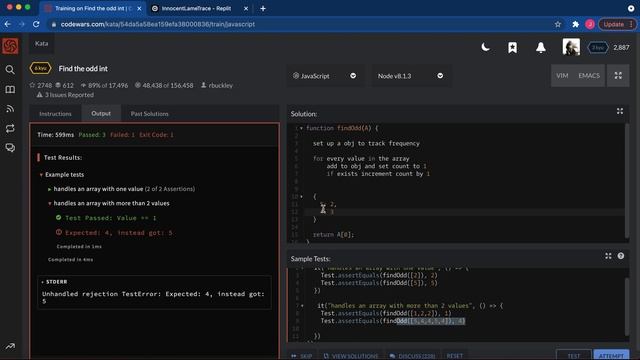 Codewars - Find the Odd Int смотреть онлайн