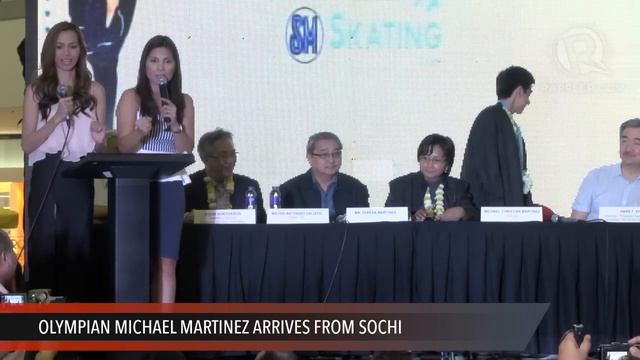 Olympian Michael Martinez arrives from Sochi смотреть онлайн