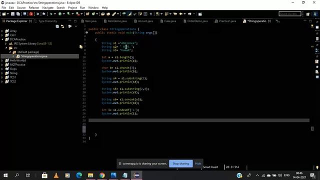 String functions in JAVA | JAVA | Strings смотреть онлайн