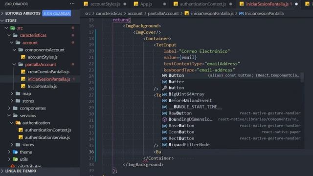 26) Pantalla de Iniciar Sesión + Firebase + Validación del Formulario en React Native смотреть онлайн