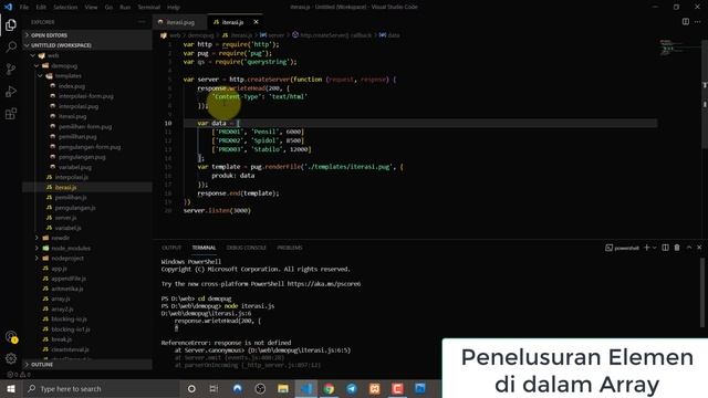 #36. Penelusuran Elemen di dalam Array Node.js смотреть онлайн