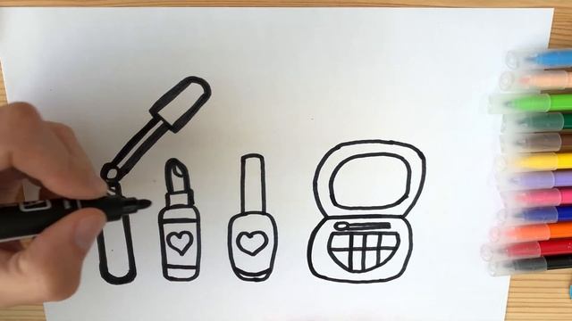 How to draw makeup /Makiyajni qanday chizish mumkin /Как нарисовать макияж смотреть онлайн