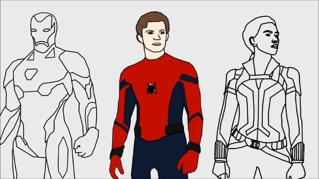 рисунок персонажей марвел #shortsvideo смотреть онлайн