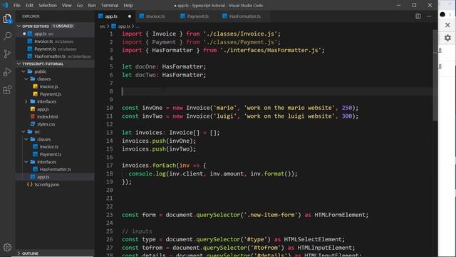 TypeScript Tutorial #16 - Interfaces with Classes смотреть онлайн