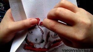 видео как правильно вышивать одиночные крестики