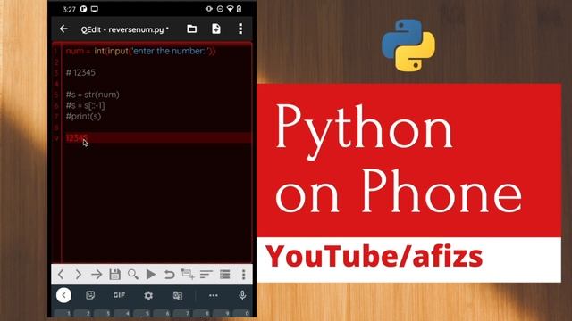 Learn Python on Phone 20: Reverse the given number смотреть онлайн