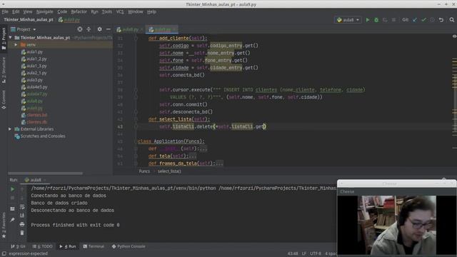 Curso Python Tkinter - Aula 9 - Crud parte 1 - Função botão Novo - Insert смотреть онлайн
