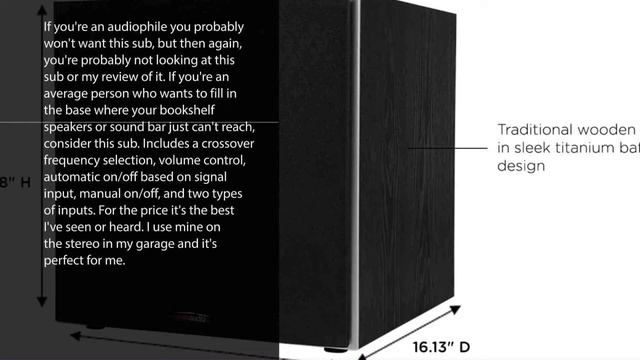 Polk Audio PSW10 10" Powered Subwoofer - High Current Amp and Low-Pass Filter | Up to 100 Watts смотреть онлайн