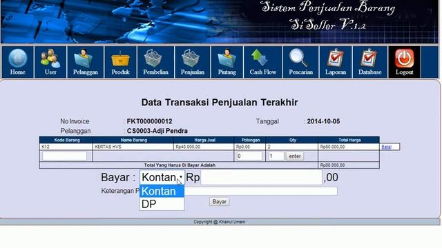Sistem Informasi Penjualan PHP SiSeller V 1 2 смотреть онлайн