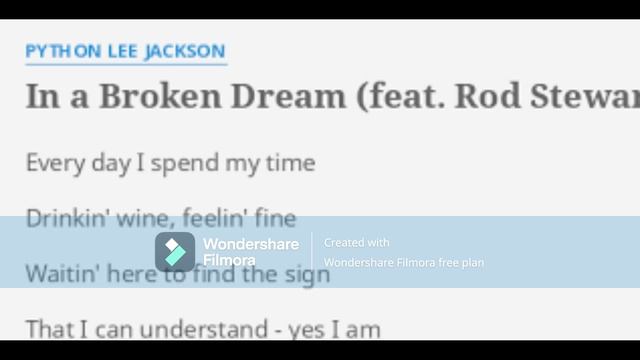 Great One Hit Wonders, In A Broken Dream - Python Lee Jackson. смотреть онлайн