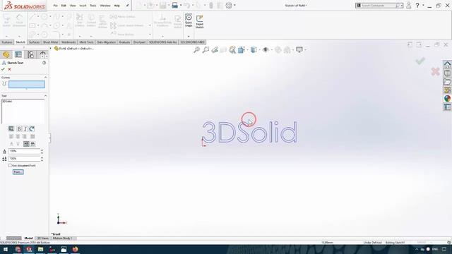 How to edit sketch text (Dissolve sketch text) in solidworks смотреть онлайн
