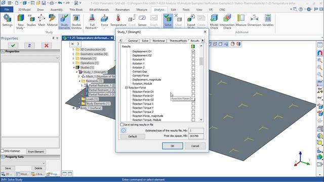 T-Flex Analysis v16 - Statics - Thermoelasticity - Thermal Deformation of a 2D Plate смотреть онлайн