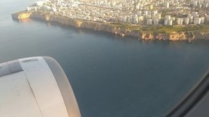 Посадка в аэропорту Анталии Airbus A320  (Домодедово-Анталия)