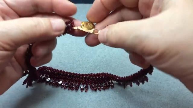 Колье-галстук из жемчуга. Гранатовое колье. Бусы. Переделка украшений для Дины. Часть 2. смотреть онлайн