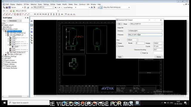 AVEVA PDMS   DRAFT   Export To PDF, PLT, DWG  DXF Format