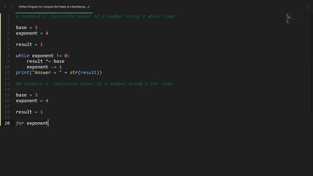Compute the Power of a Number in Python | Python Examples | Python Coding Tutorial | PythonIntervie смотреть онлайн