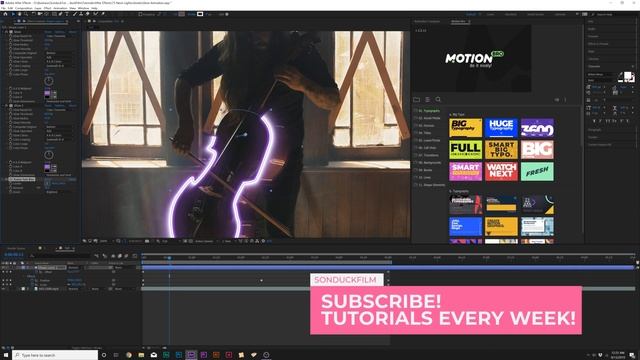 Create Glowing Line VFX Motion Graphics in After Effects | Tutorial смотреть онлайн