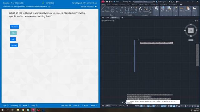 Gmetrix Practice Autocad Exam 1 - Questions 21-30 смотреть онлайн