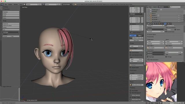 How to Model Cartoon-Style Hair in Blender - Bezier Curves Tutorial смотреть онлайн