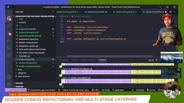 Docker Configuration Refactoring, Multi-Stage Layering and Non-Root Docker Container смотреть онлайн