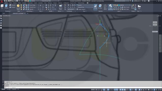 Car Fender - Kotflügel - Autocad 2021 Training - Surfaces смотреть онлайн