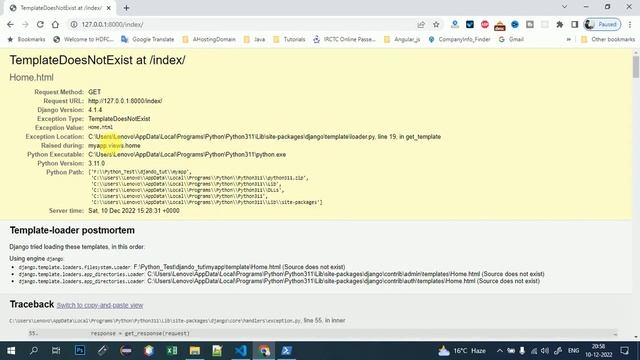 How to Resolve Django TemplateDoesNotExist Error on Windows. смотреть онлайн