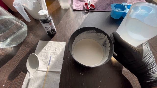 Декоративный поднос. Мраморная техника. Тестирую колер