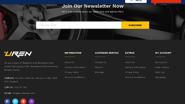 Uren - Car Accessories Shop HTML Template | Themeforest Templates смотреть онлайн