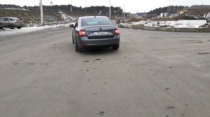 Skoda Octavia A7 FL 1.8 звук выхлопа без глушителя.