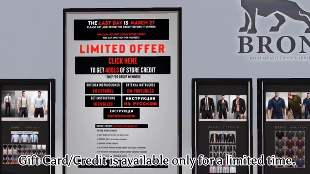 FREEBIE + 3950L$ GIFT CARD/CREDIT - SECOND LIFE 2023 смотреть онлайн
