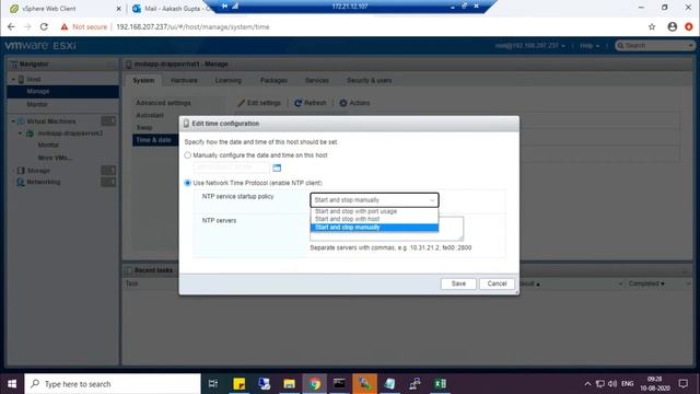 How to configure NTP on vmware esxi 6.5 & 6.7 смотреть онлайн