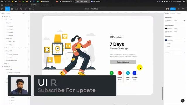 Exercise app Web Version UI design in Figma (Website UIUX design) - UI Rasel смотреть онлайн