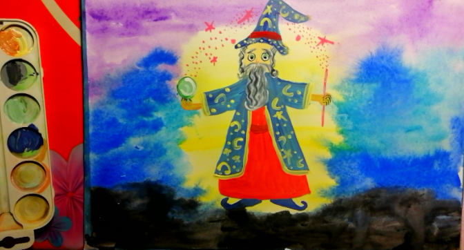 Как нарисовать волшебника. смотреть онлайн